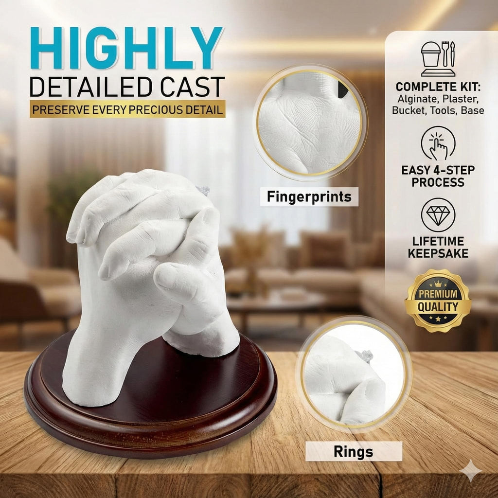 Couples & Family Hand Casting Kit with Mounting Plaque