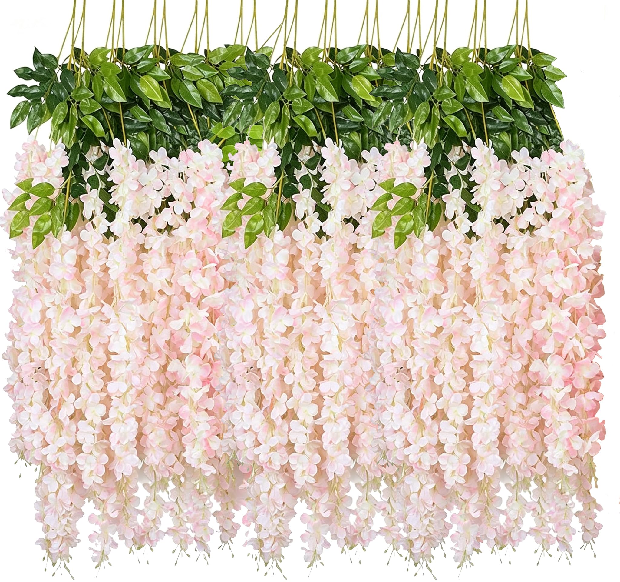 12-Piece Artificial Wisteria Hanging Garland for Wedding Decor