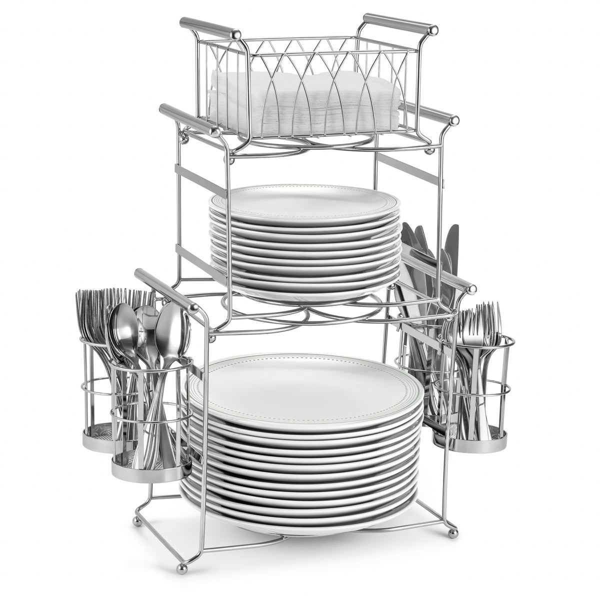 7-Piece Stackable Buffet Caddy & Tabletop Organizer