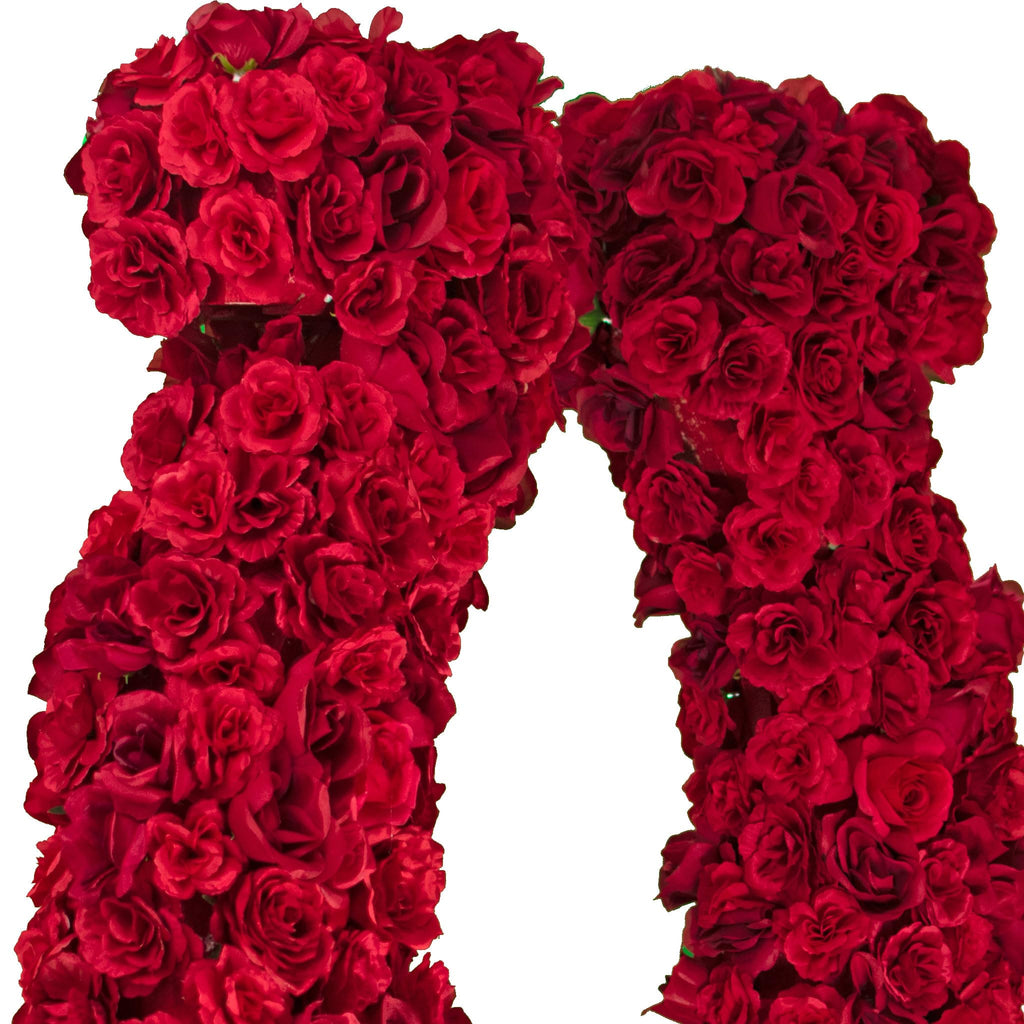 40in Tall Lucky Rose Petal Horseshoe Centerpiece, Tabletop Derby Party Display