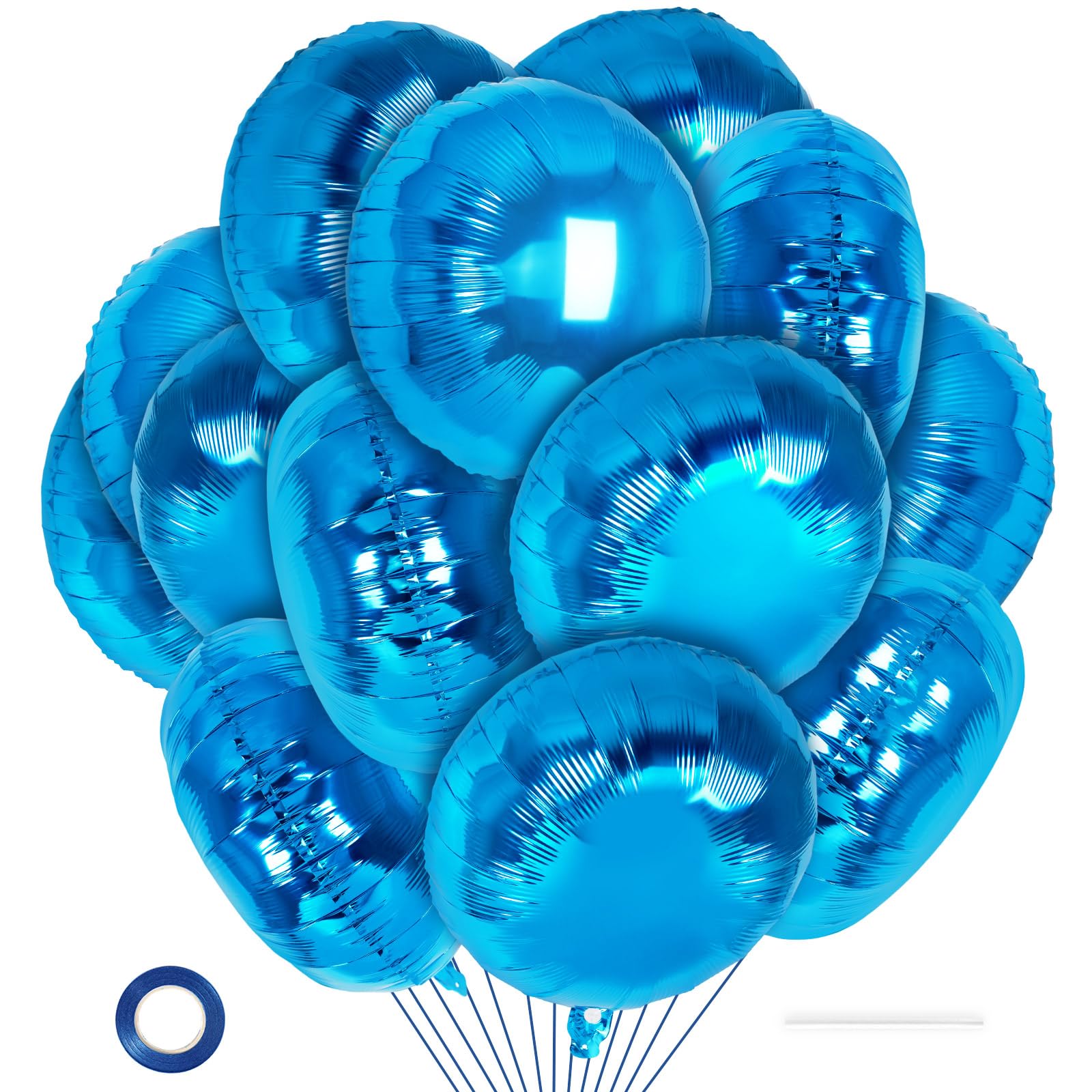 20-Piece 18-Inch Round Foil Balloons for Party Decorations