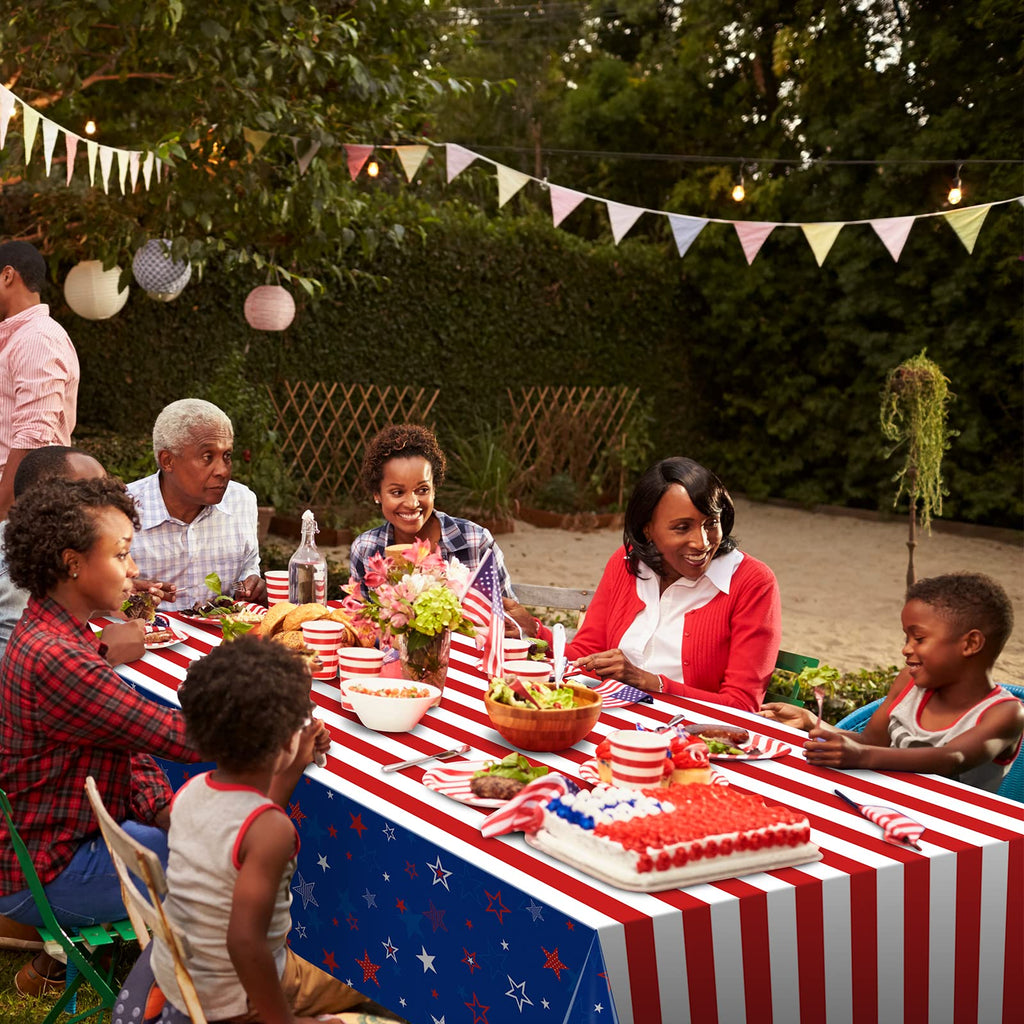 4th of July Patriotic Plastic Tablecloth Party Decor