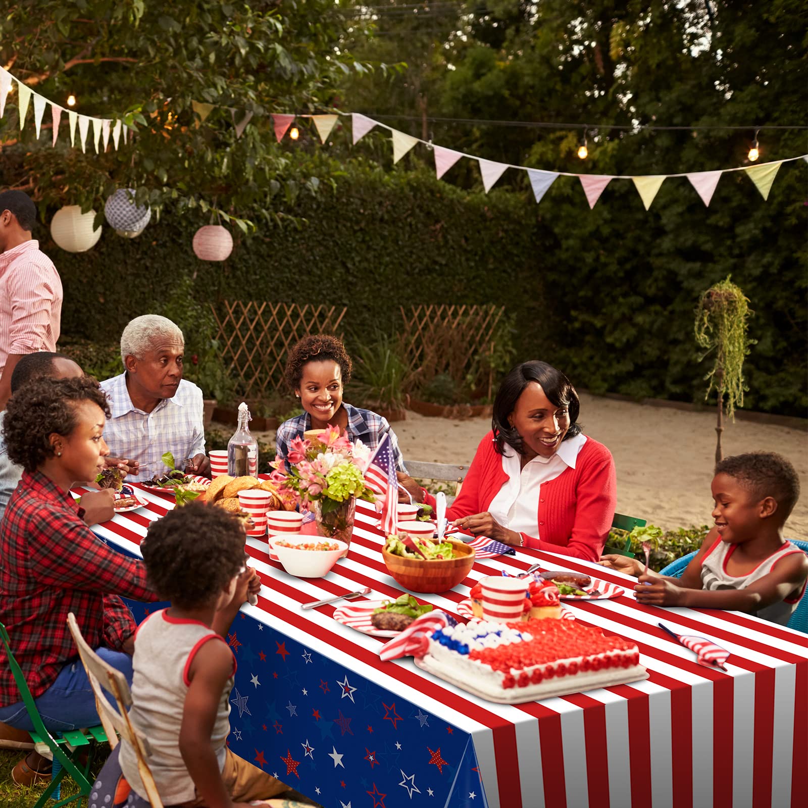 4th of July Patriotic Plastic Tablecloth Party Decor