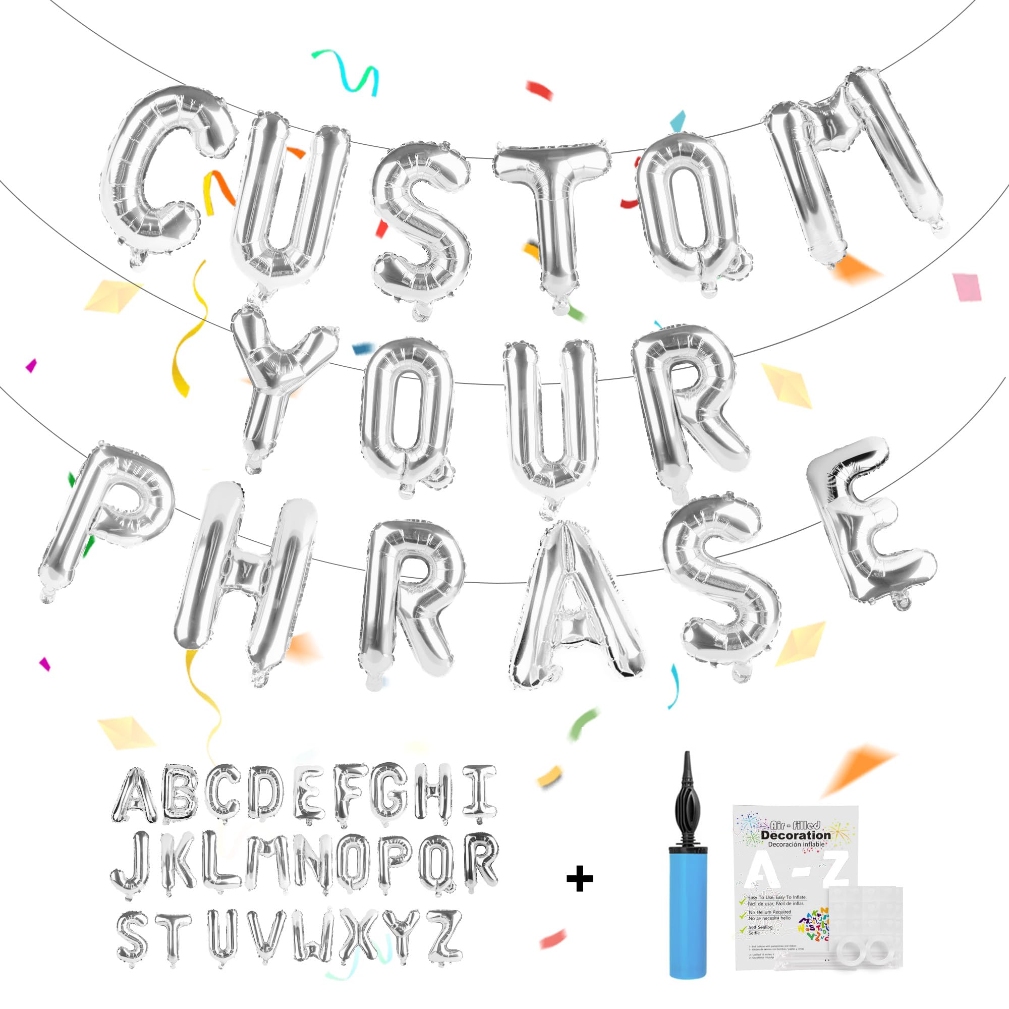 16-Inch Foil Alphabet Letter Balloons for Custom Party Banners