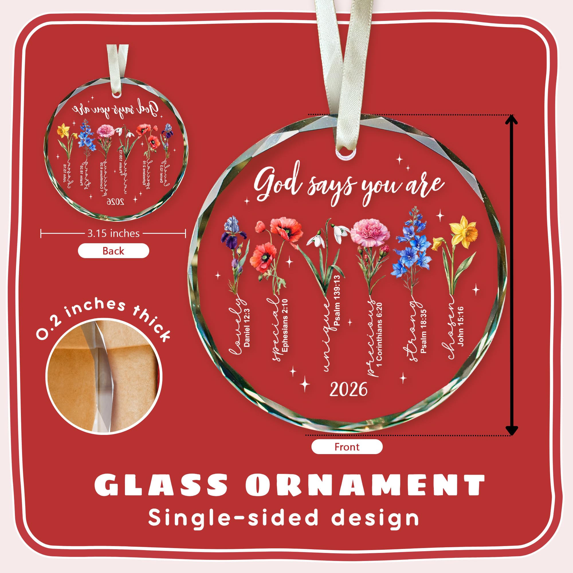 Christian Family Snowman Christmas Ornament for Parents