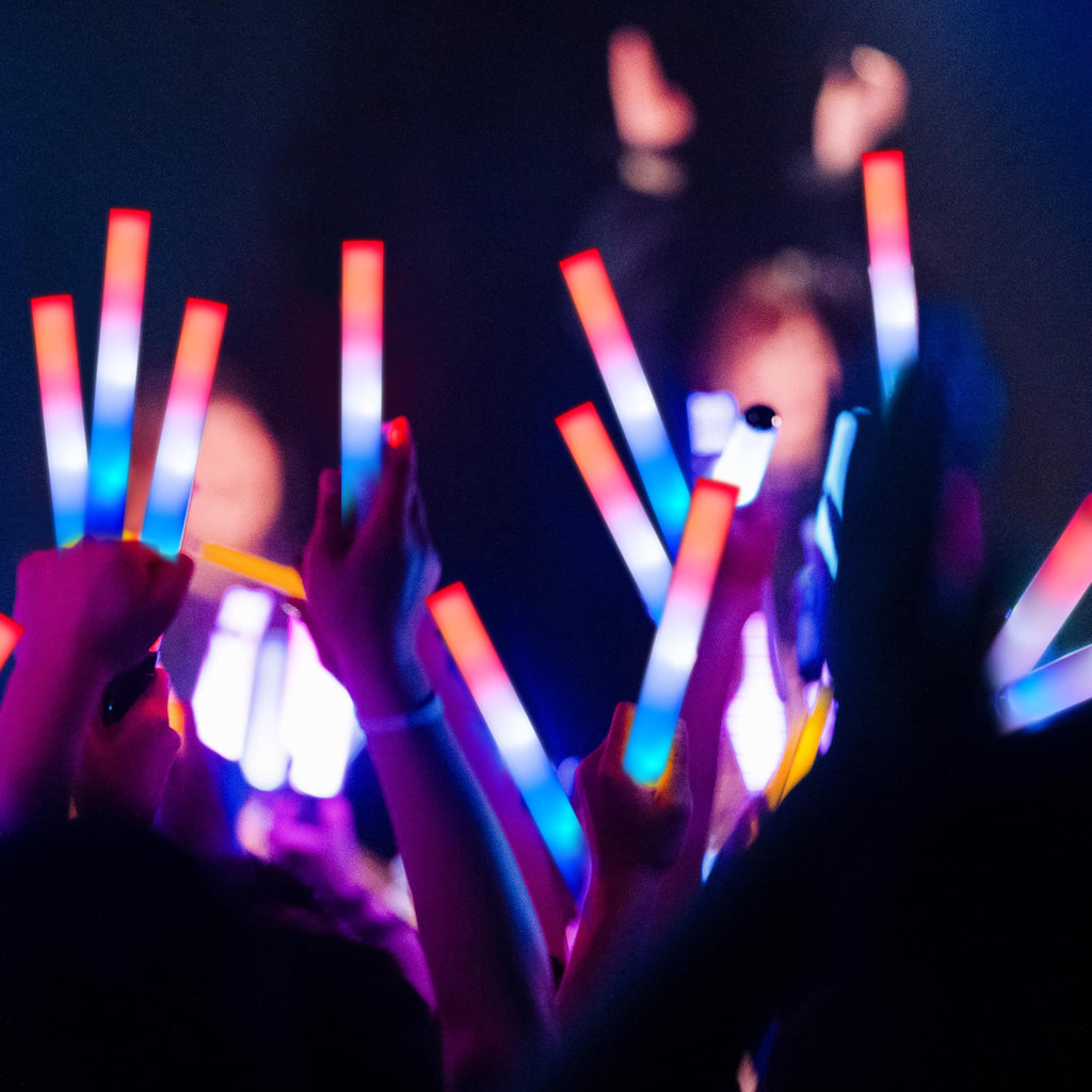 24-Piece 4th of July LED Foam Glow Sticks Party Favors