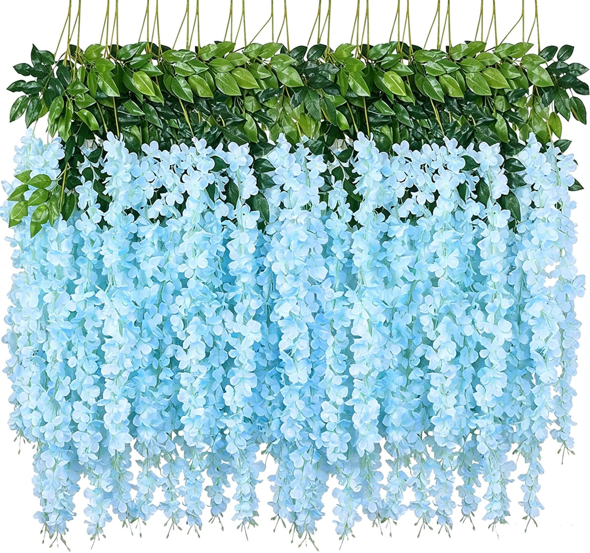 12-Piece Artificial Wisteria Hanging Garland for Wedding Decor
