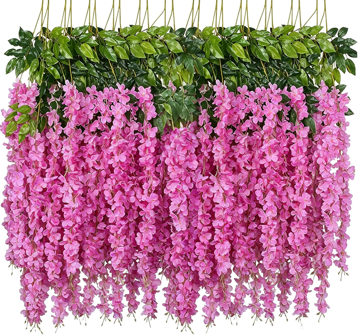 12-Piece Artificial Wisteria Hanging Garland for Wedding Decor