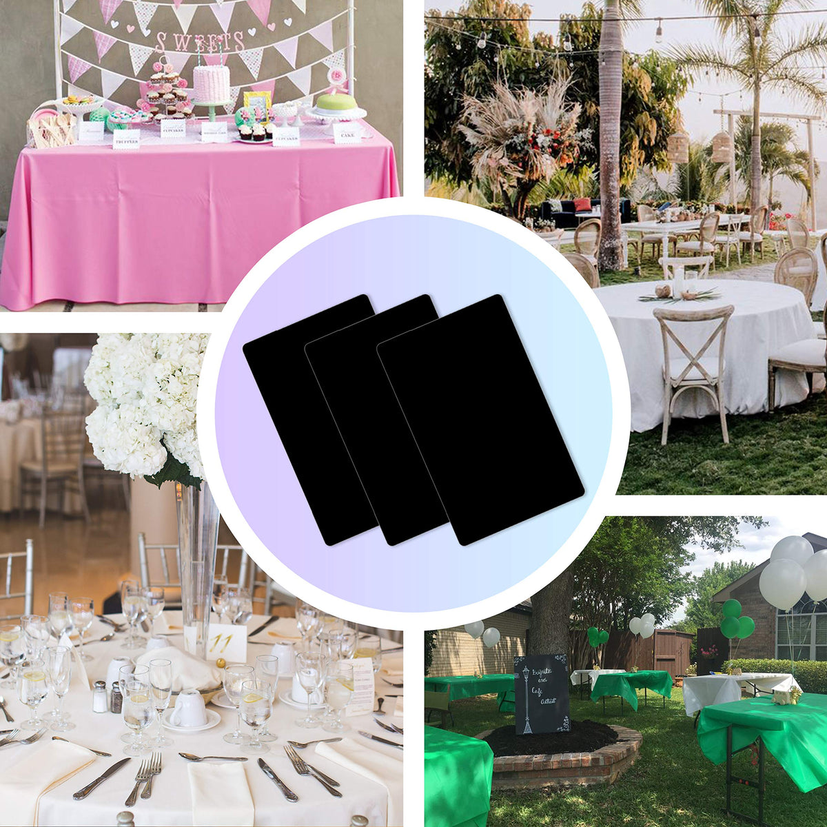 54 x 108-Inch Disposable Plastic Party Tablecloth Cover