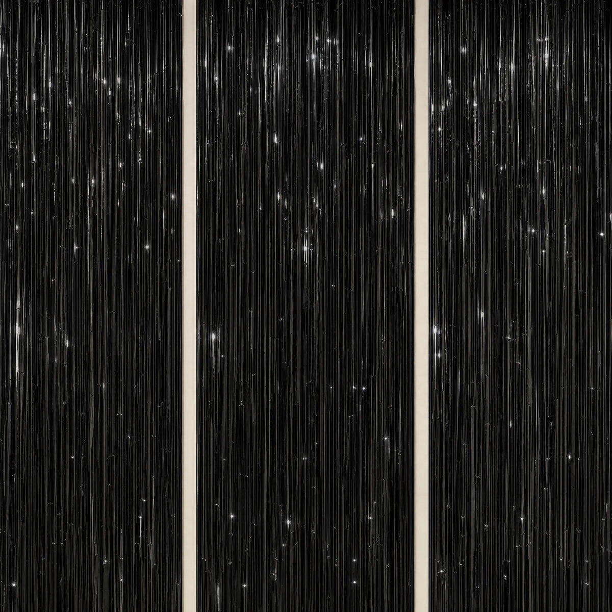 3-Pack Metallic Foil Fringe Backdrop Curtains for Parties