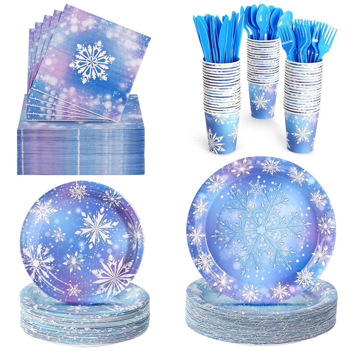 400-Piece Disposable Party Tableware Set for Celebrations
