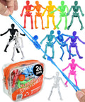 UpBrands Halloween Party Favors for Kids – Spooky & Stretchy Mini Skeleton Toys for Trick-or-Treat Giveaways, Classroom Rewards and Bulk Party Supplies