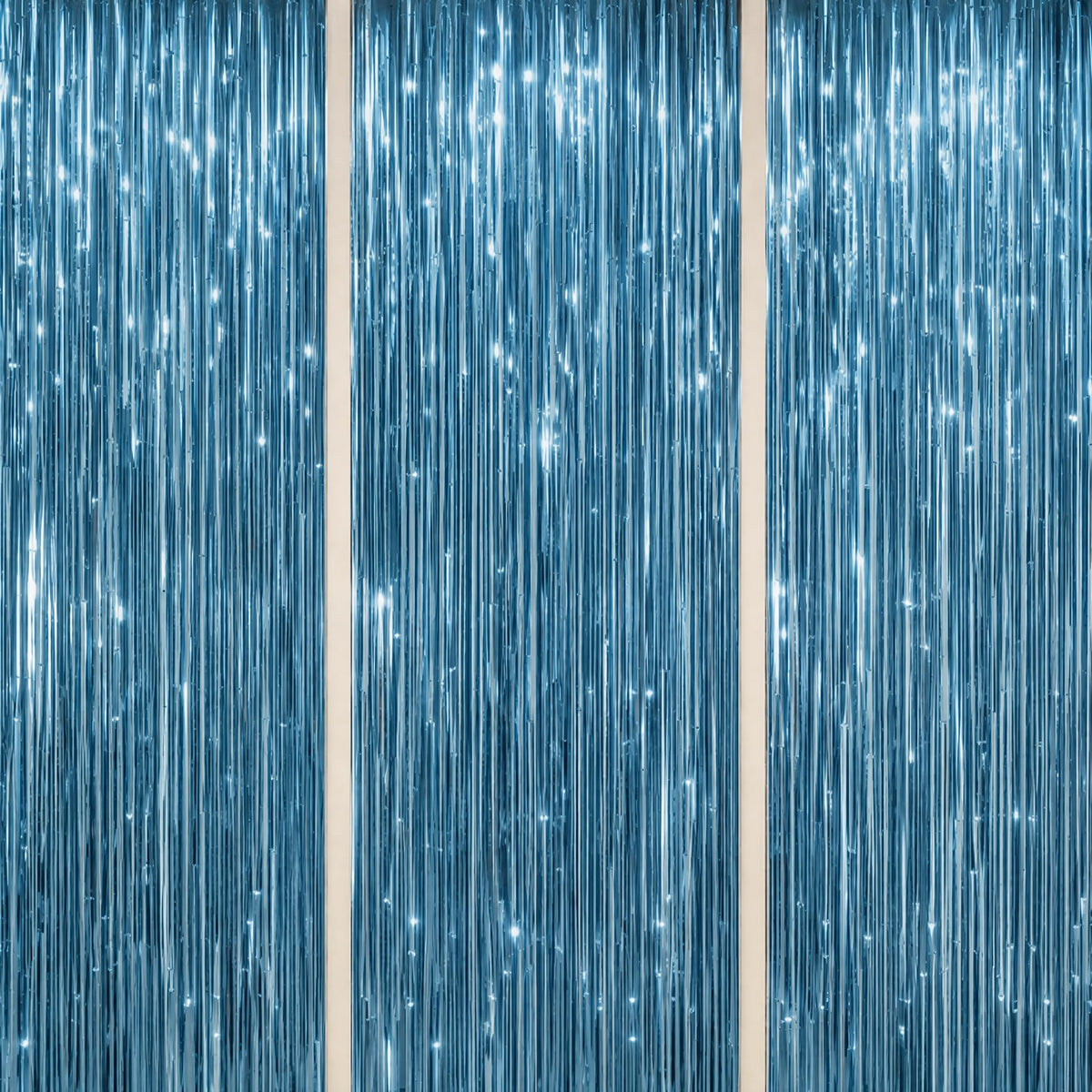 DECOCKRAT 3 Pack Foil Fringe Backdrop - Shiny Tinsel Curtains for Party Decoration/Photo Booth Props - 3.3x8.2 FT Metallic Foil Backdrop for Birthday, Wedding, Graduation, Christmas.