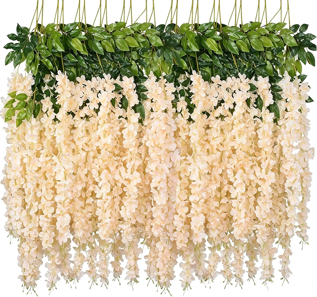 12-Piece Artificial Wisteria Hanging Garland for Wedding Decor