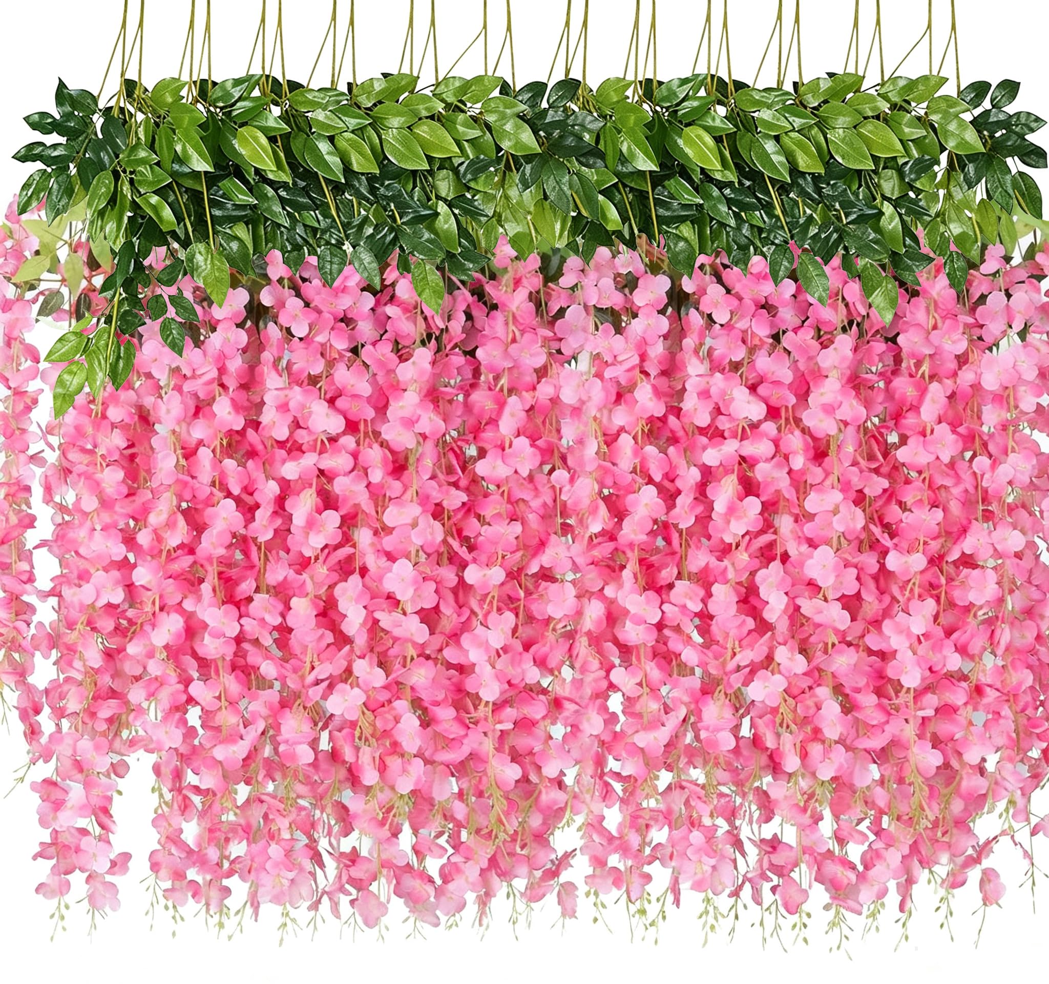12-Piece Artificial Wisteria Hanging Garland for Wedding Decor